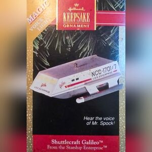 Hallmark Keepsake Ornament Star Trek Shuttlecraft 1992.